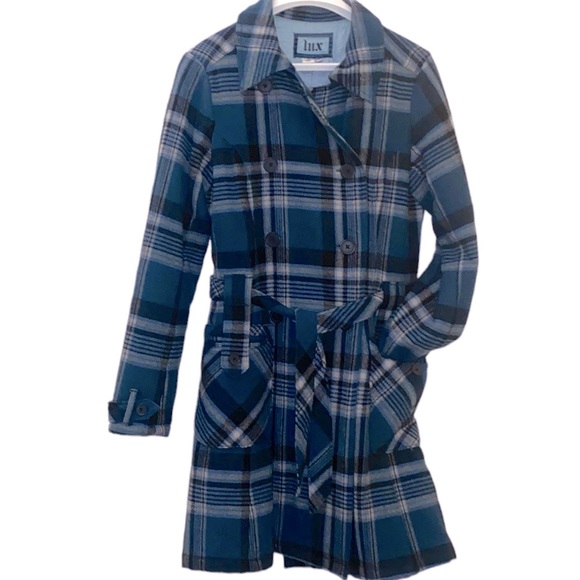 Lux Jackets & Blazers - Warm blue plaid Lux coat